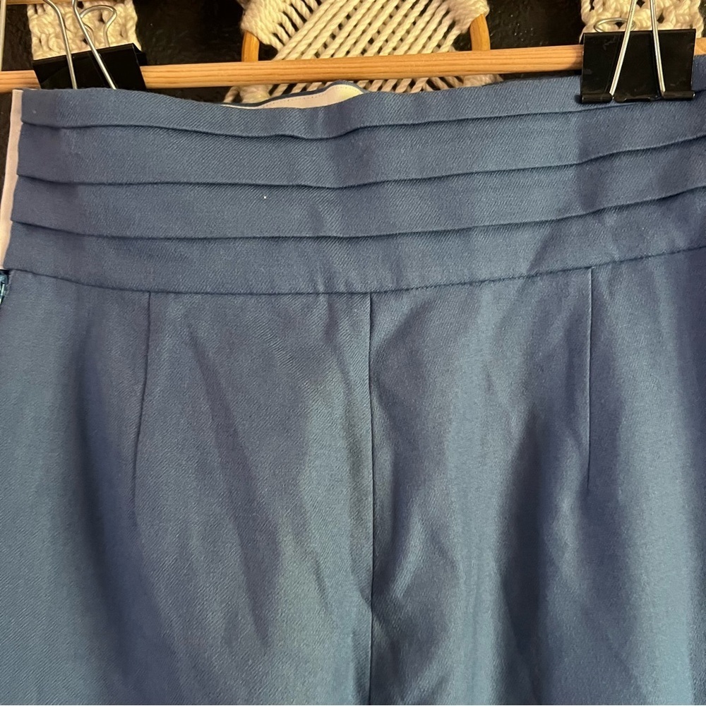 Vintage Wool Tuxedo Waist Women’s Pants Blue Whimsyfairy Runway Cottagecore - Picture 5 of 13